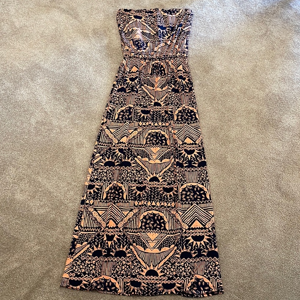 Strapless maxi dress
